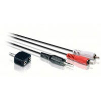 Philips SWA2885W 2,5m, 3,5mm (macho) a 2 RCA (macho) Cable estreo Y (SWA2885W/10)